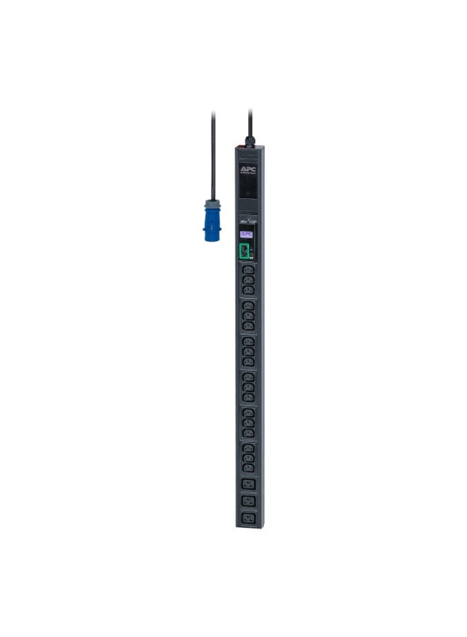 EPDU1116M | وحدة توزيع طاقة من APC طراز Easy Rack PDU، مقيّمة، بدون استهلاك مساحة (0U)، أحادي الطور، قدرة 3.7 كيلوواط، 230 فولت، 16 أمبير، 18 منفذ C13 و3 منافذ C19، مدخل IEC60309 ‏2P+E